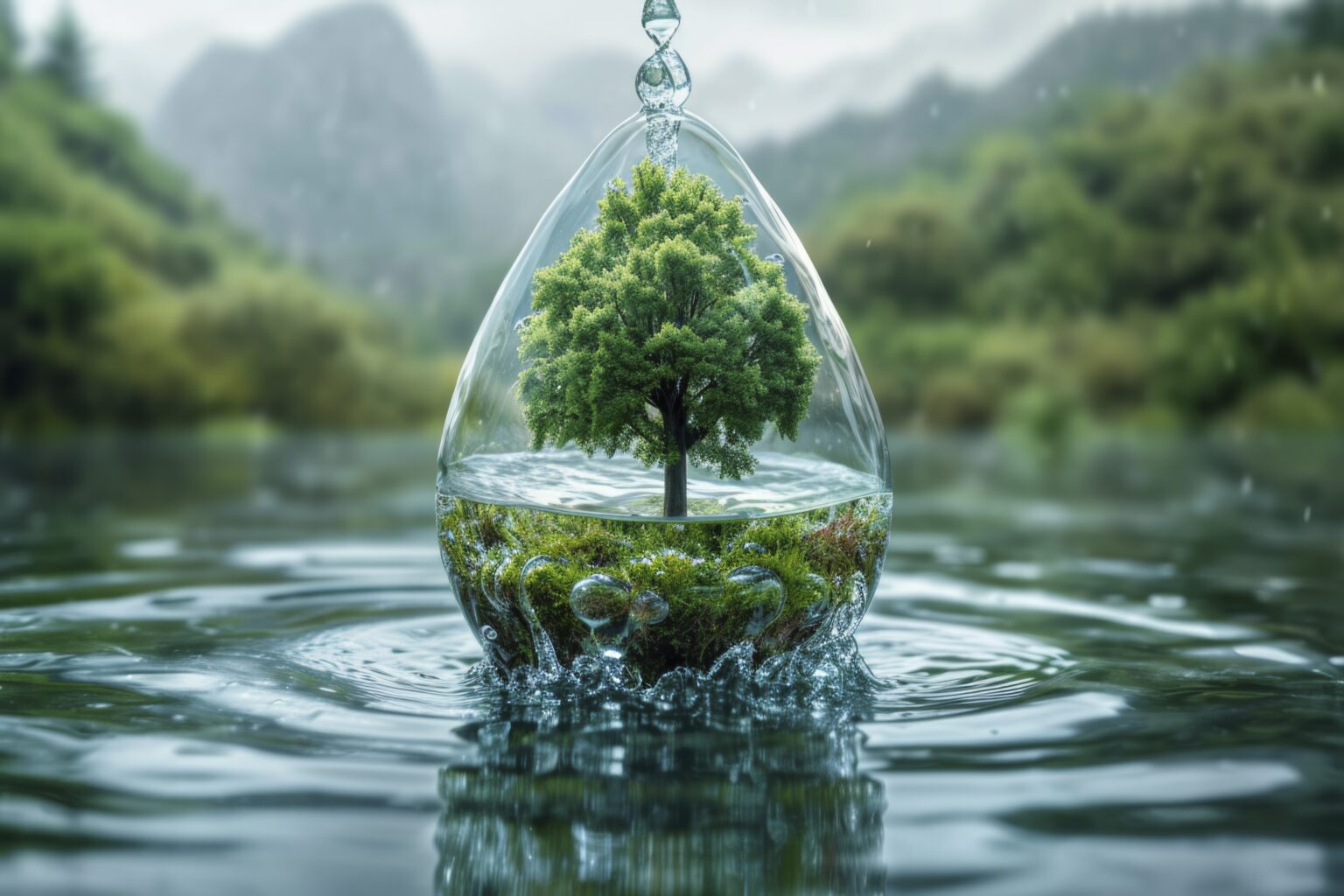 realistic-water-drop-with-ecosystem